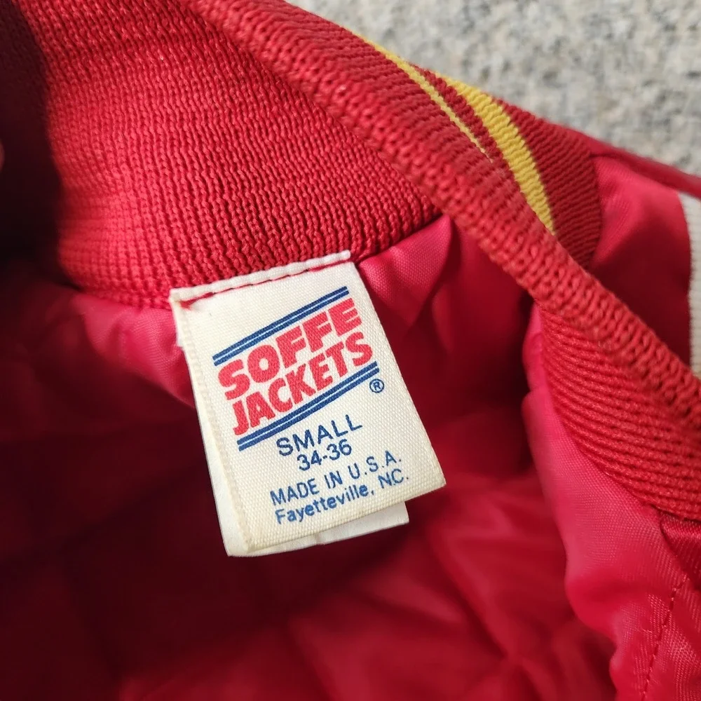 Vintage US Marine Soffe Jacket Sz S 34-36 Red/yellow‎ Quilted Liner  Marines